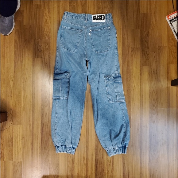 The Ragged Priest Denim Cargo Jogger Pants EUC Size 28 - Picture 4 of 9